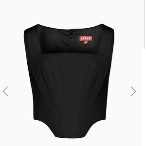 STAUD - Alice corset top in Black